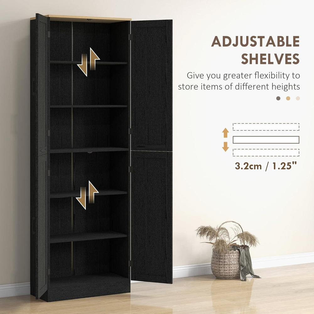 HOMCOM 67" Freestanding Kitchen Pantry, 4-Door Storage Cabinet Organizer...