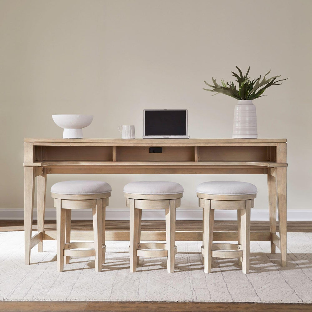 Liberty Furniture Brentwood 4 Piece Living Room Set with Console Bar Table, 3...