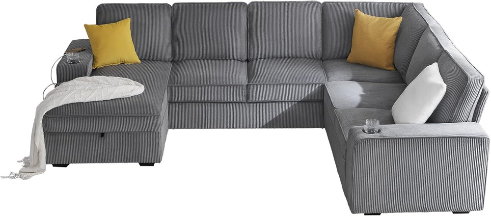 112" Sectional Couch, U Shaped Couch with Storage, Couches for Living Ro...