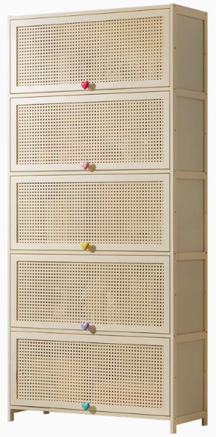 13 Inch Wide Kitchen Cabinet Storage Natural Bamboo Material Flip Up Hover Do...