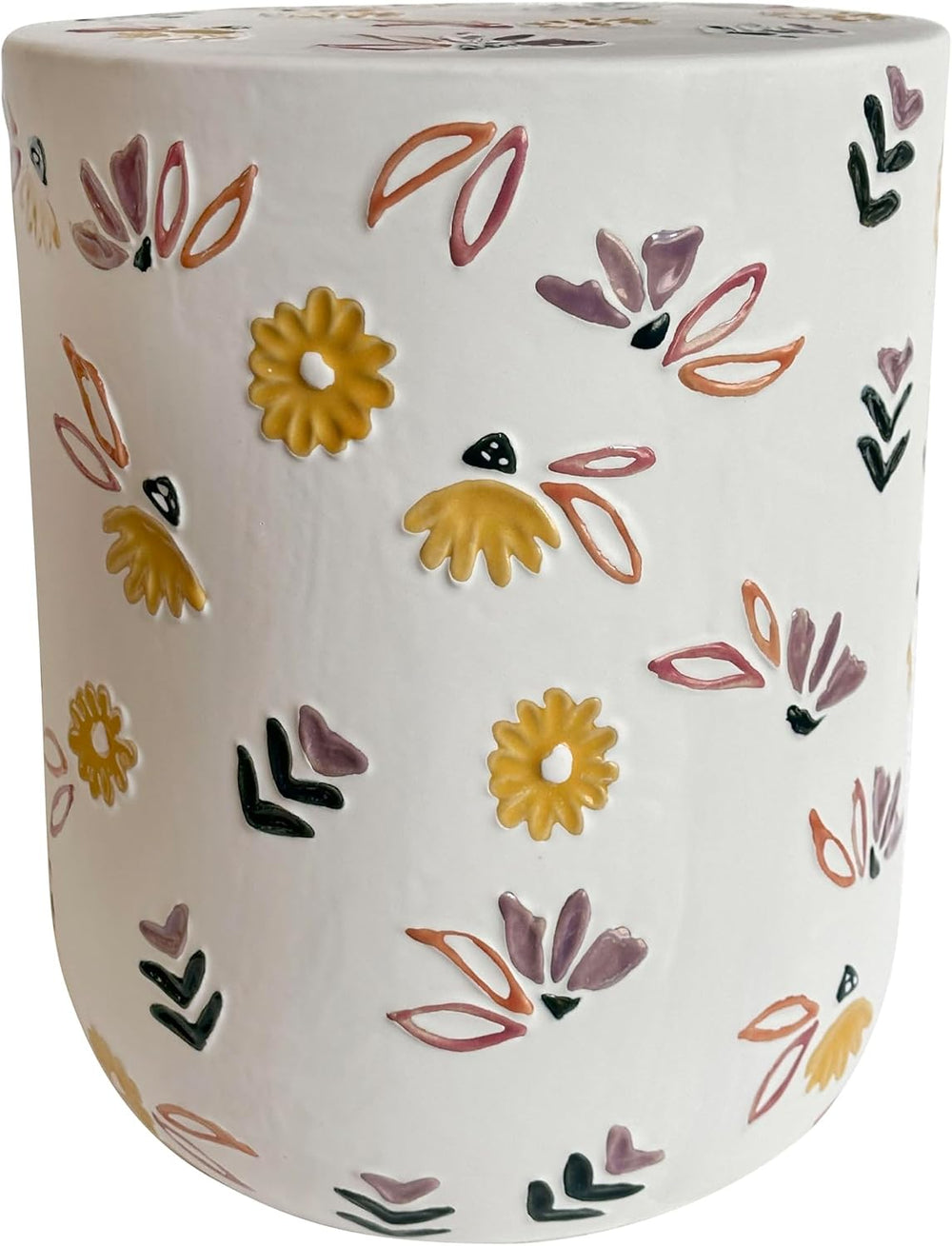 Tov Furniture Ceramic Hand-Painted Floral Table