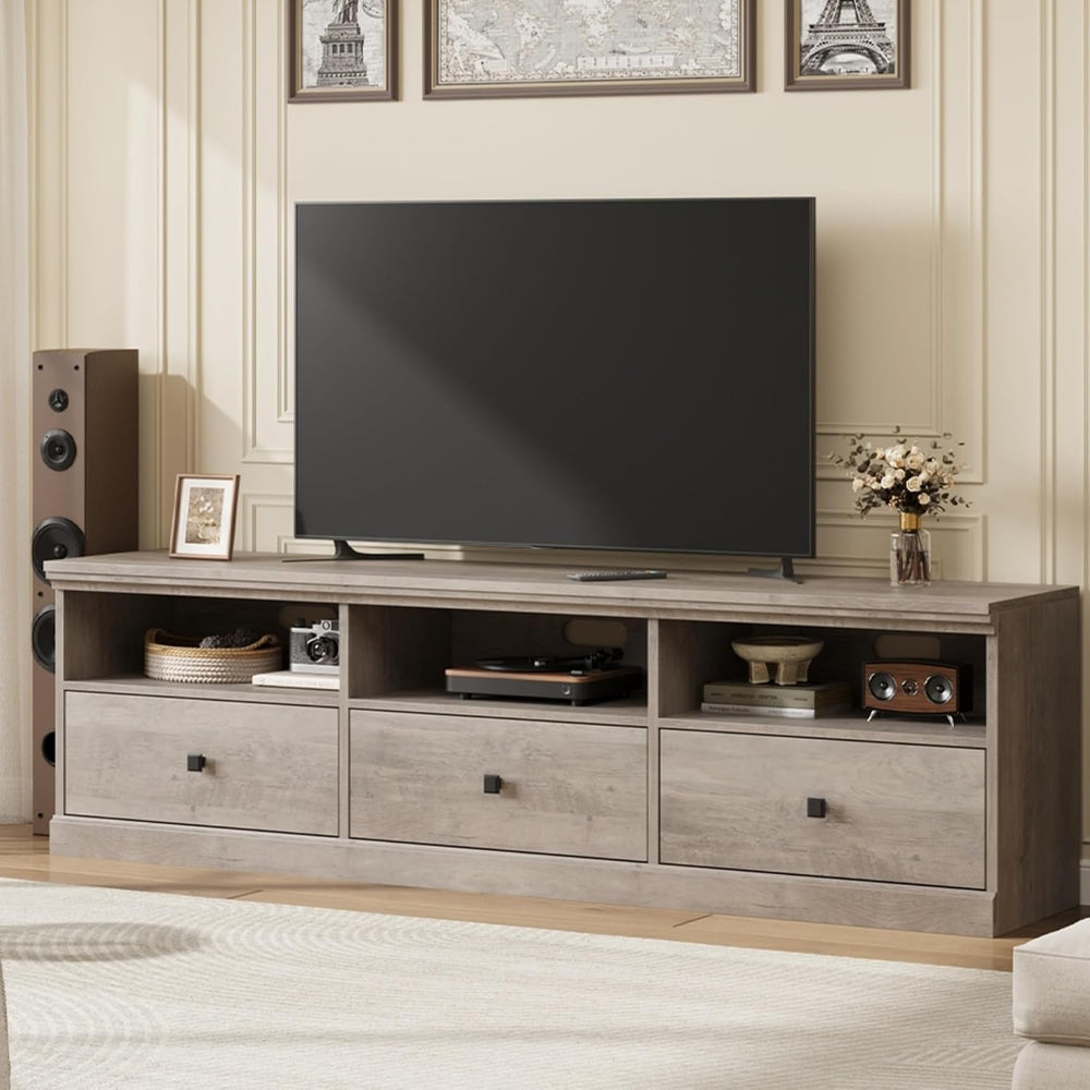 Garvee 70 Inch Mid-Century Modern TV Stand for 65/70/75 in TV, Entertainment ...