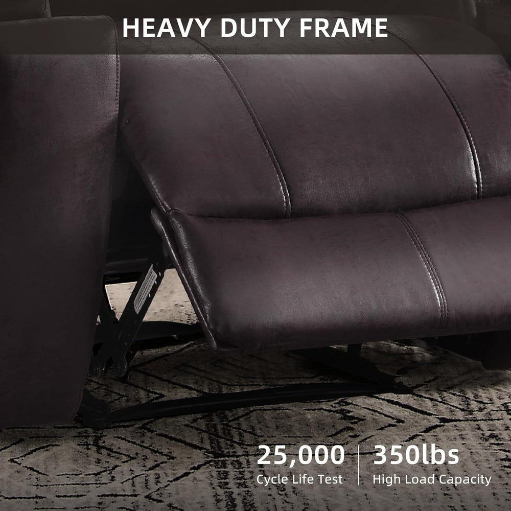 IOMOR Leather Recliner Chair, Manual Recliner Chair for Adults with Overstuff...