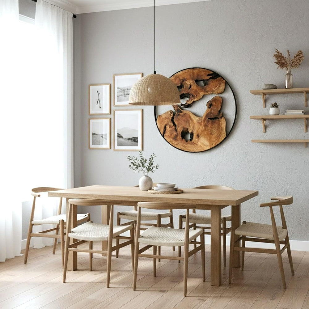 Cedar Wood Wall Decor, 16" x 16" Natural Live Edge Wall Art, Handcr...