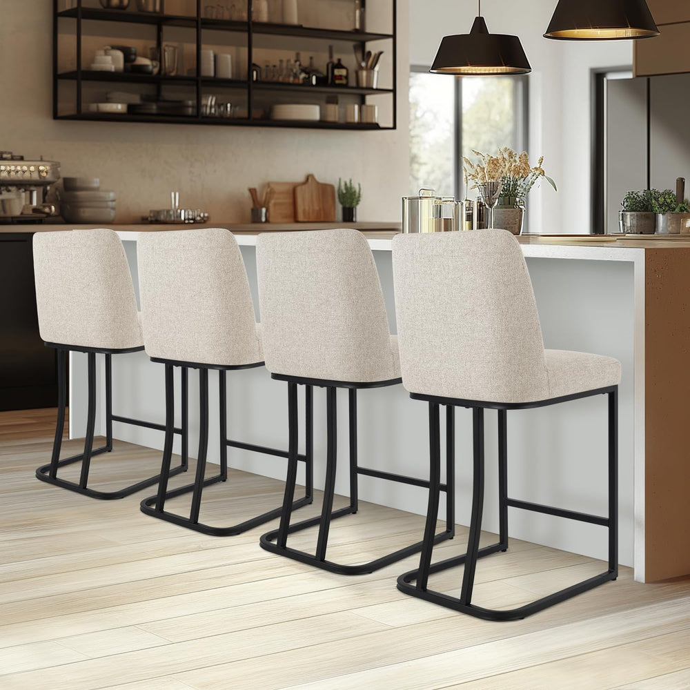 Counter Height Bar Stools Set of 4, 24 Inch Seat Height Bar Chairs for Kitche...