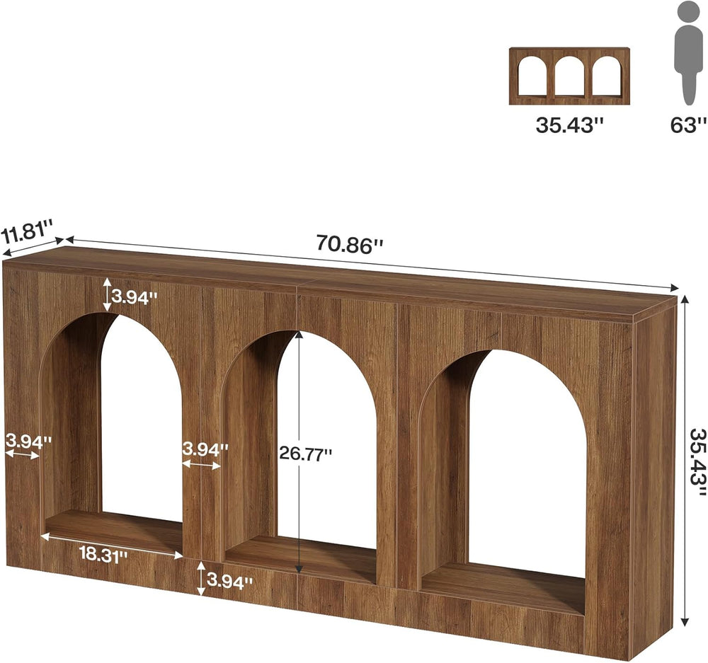 Tribesigns 70.9" Console Table with Storage, Wood Entryway Entry Table w...