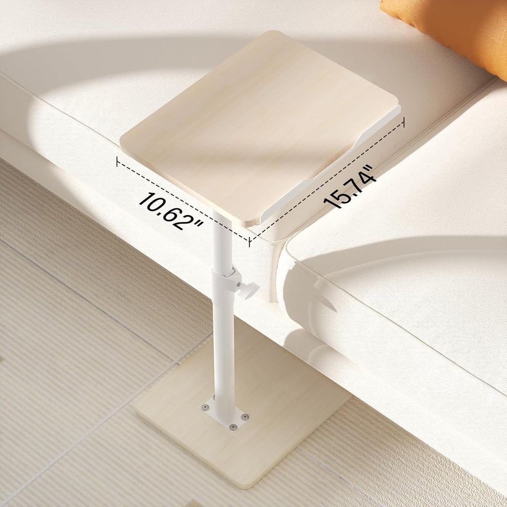 Sofa Armrest Tray Table for Couch - 360° Swivel Height Adjustable End for Sma...