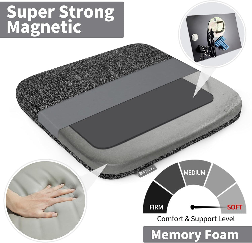SINOSSO Magnetic Chair Pads for Metal Chairs Non-Slip, 11" Square Memory...