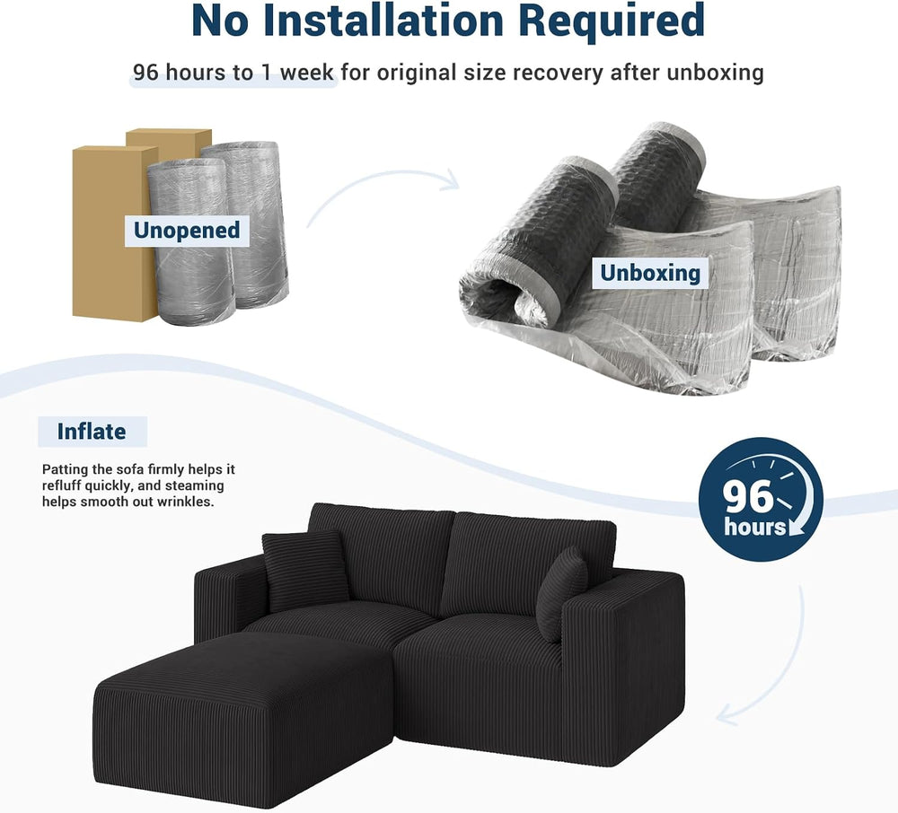Modular Sleeper Sofa Couch Modern Sectional Couches for Living Room - 79"...