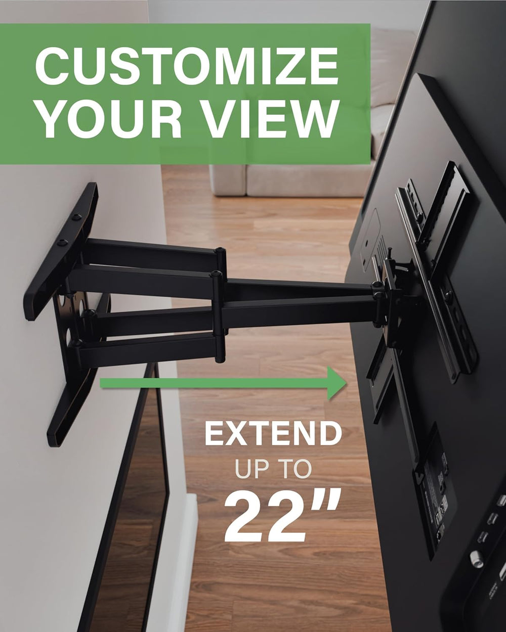 SANUS Premium Full Motion TV Mount for 42"-90" TVs - Sturdy & S...