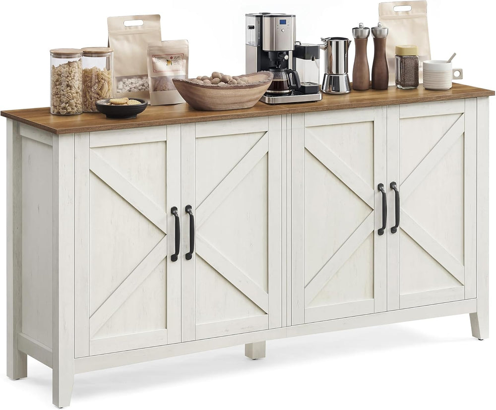 VASAGLE Buffet Cabinet, Coffee Bar, Adjustable Shelf | Sideboard Storage with...