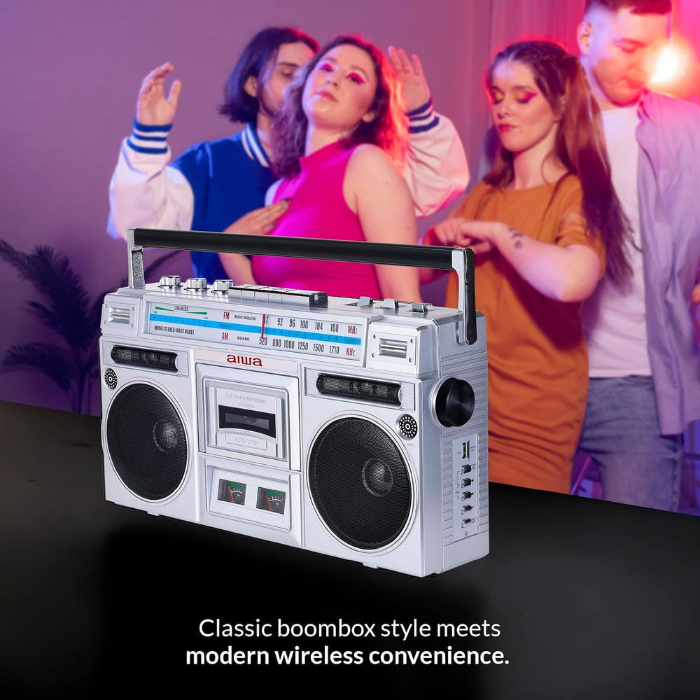 Aiwa BackTrack Jr Portable Cassette Tape Player & AM/FM Radio Boombox