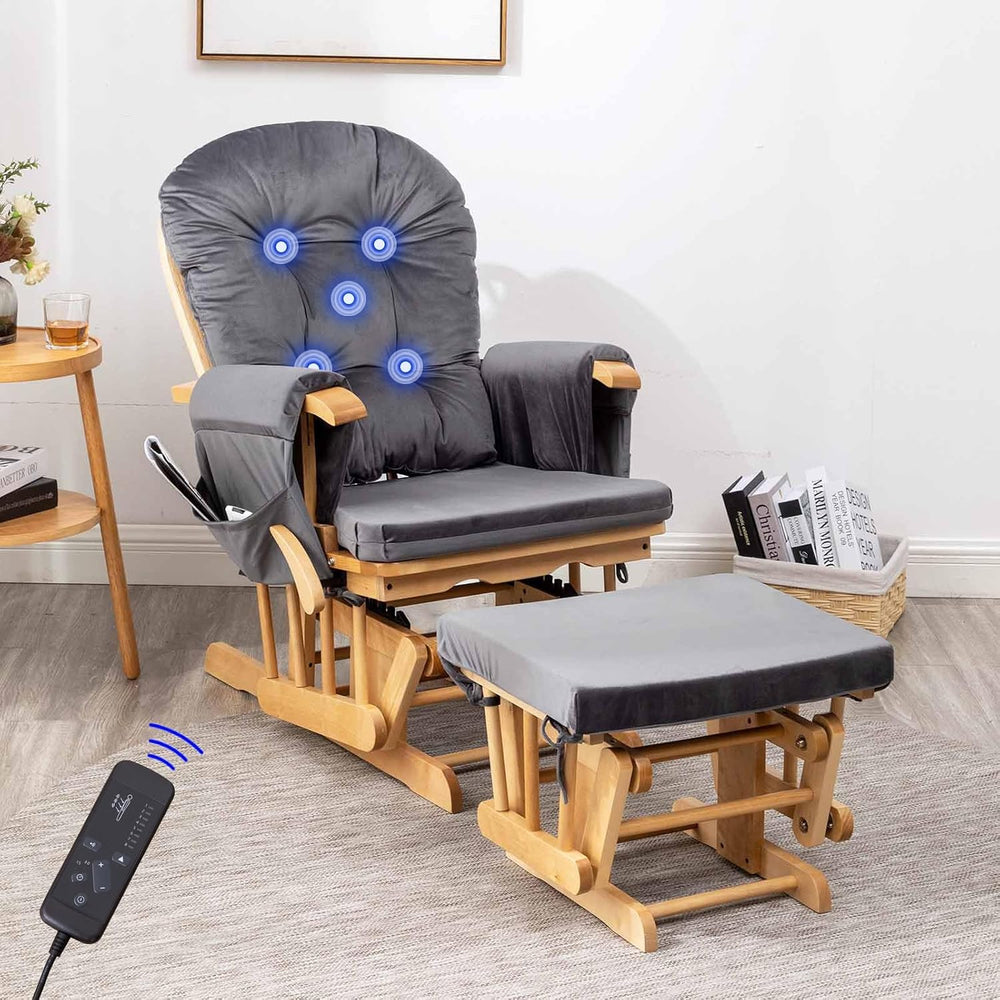SyyBhb Massage Glider Rocker Replacement Cushions with Storage Pocket, 5PCS, ...