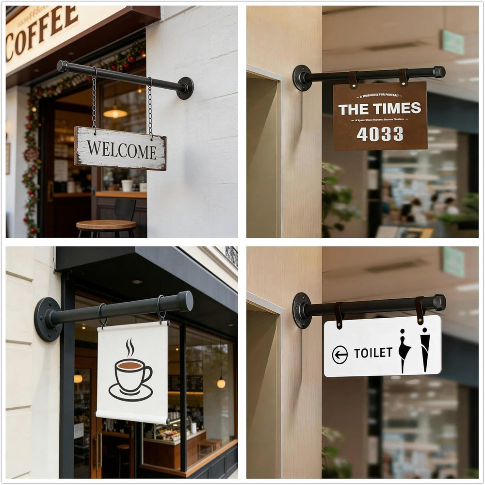 Hanging Sign Bracket 20 Inch Outdoor Sign Holder with Hardware