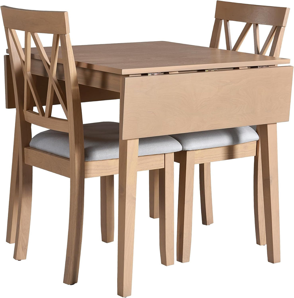 Merax Farmhouse Wood 3-Piece Multifunctional Dining Set, 45.6 inch Extendable...