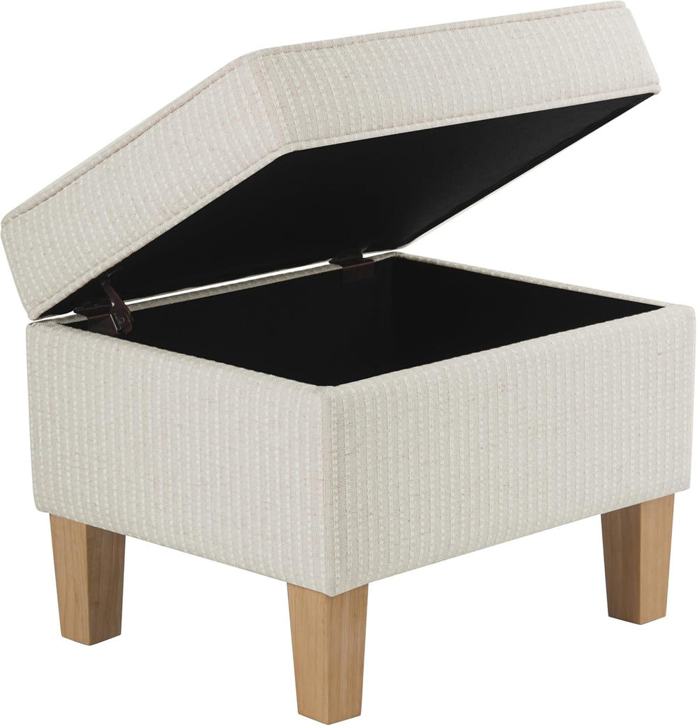 HomePop Home Decor | Upholstered Modern Rectangular Storage Ottoman | Hinged ...