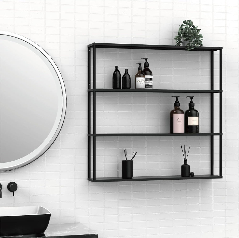 Mango Steam Wall-Mounted Steel Floating Shelving Unit for Kitchen, Storage or...
