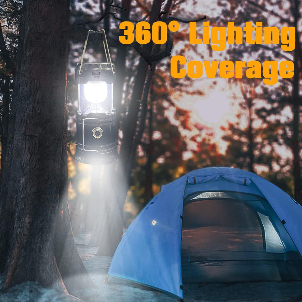 Collapsible Portable LED Camping Lantern XTAUTO Lightweight Waterproof Solar ...