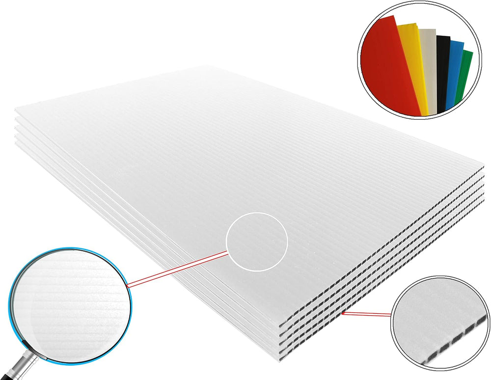 Corrugated Plastic Board 24x24 100Pack White Coroplast Sheets 24x24 Coroplast...