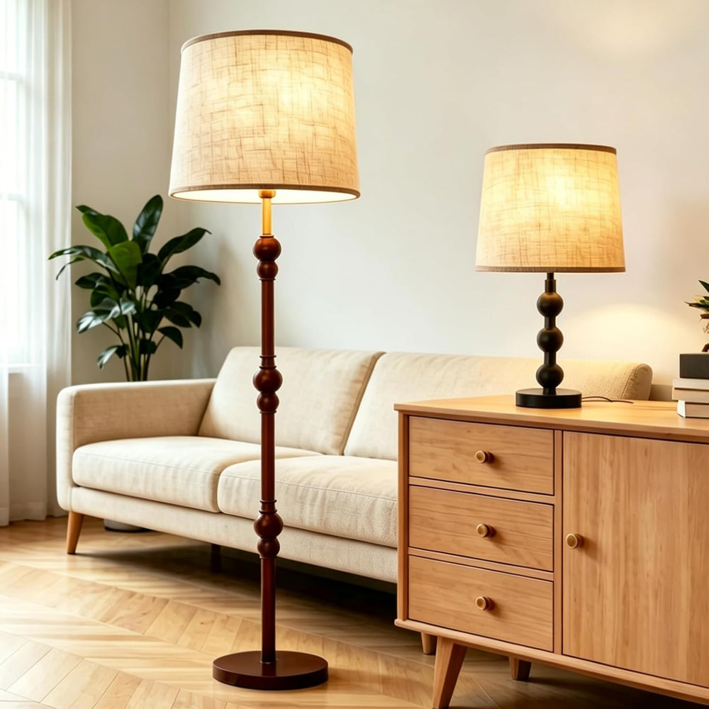 Large Drum Lamp Shades Set of 2, Natural Linen 13"Top x 16" Bottom ...