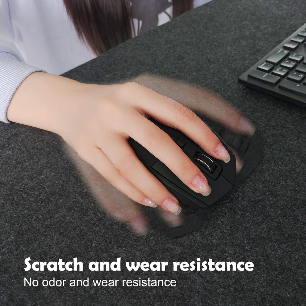 DAWNTREES Large Felt Desk Mat,39.4''x19.69'' Full Keyboard an...