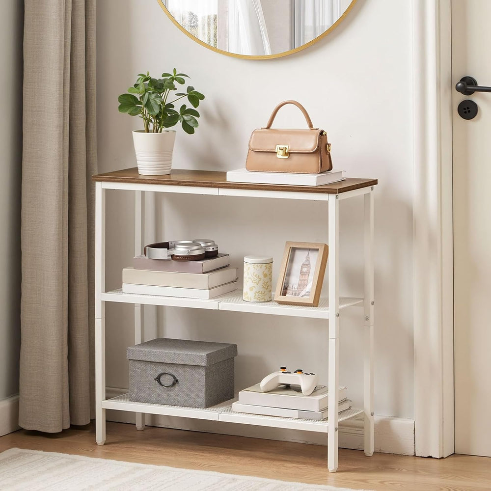 HOOBRO 29.5" Narrow Console Table, 3 Tier Entryway Table with Shelves, T...
