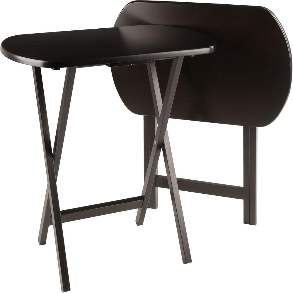 Ergode Wood Cade 2-Piece Snack Table Set - Stylish Folding Tables, Durable X-...