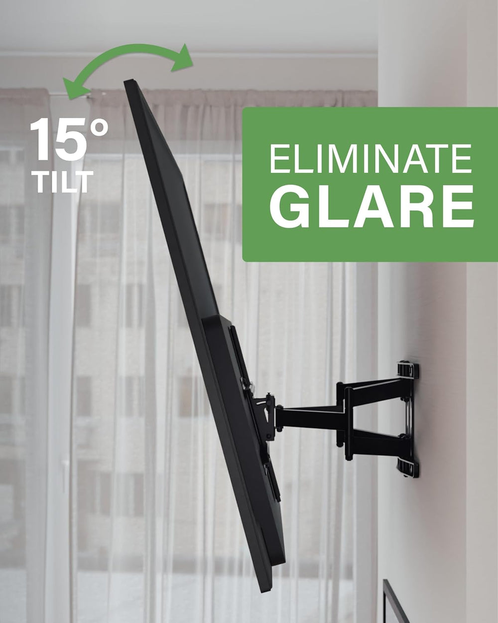 SANUS Premium Full Motion TV Mount for 42"-90" TVs - Sturdy & S...