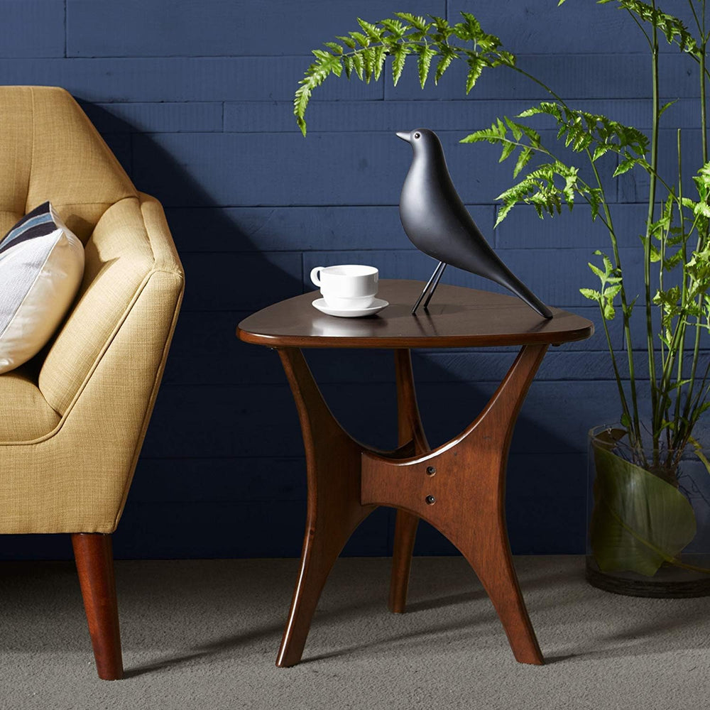 INK+IVY Blaze Accent Tables - Wood Side Table - Pecan, Mid-Century Modern Sty...