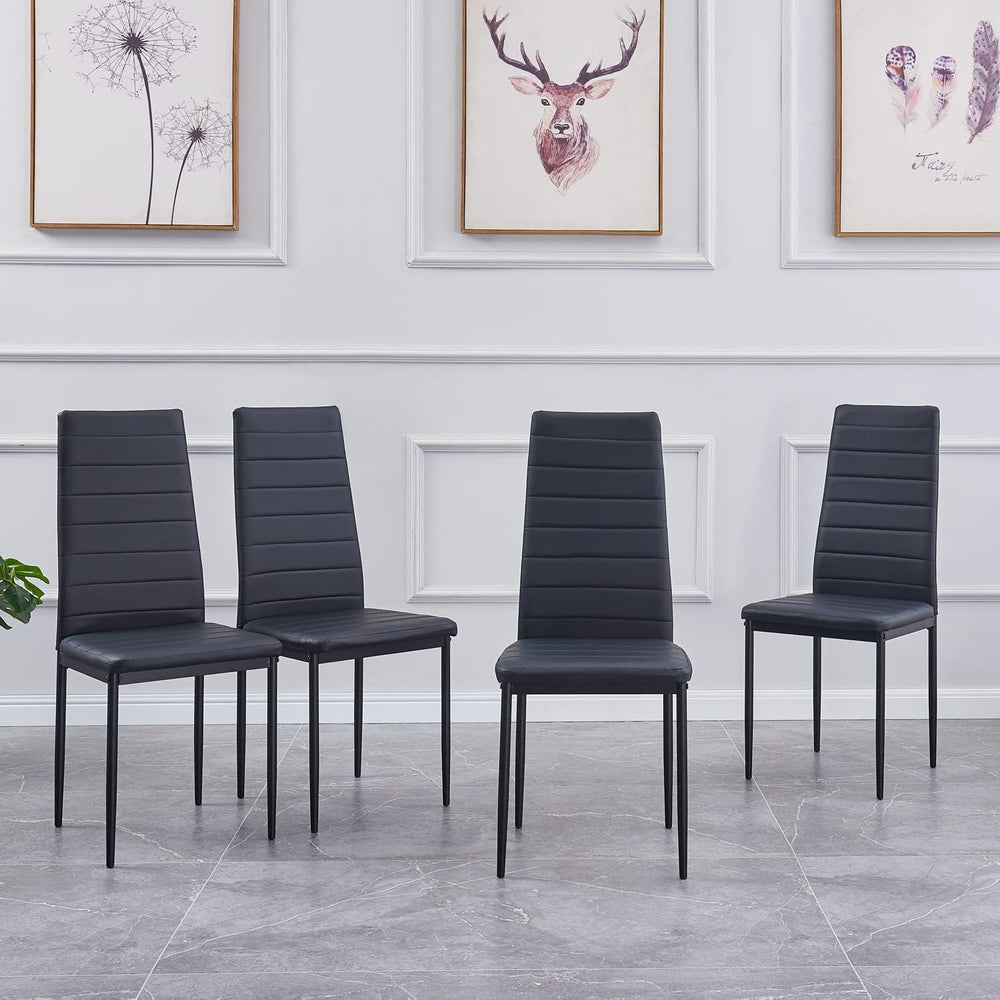 Dining Table Set for 4, 5 Piece Kitchen Table and Chairs for Dinette, Apartme...