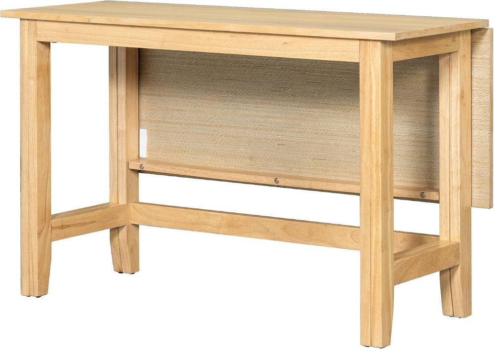 LUMISOL Extendable Dining Room Table for 4, Small Folding Drop Leaf Kitchen D...