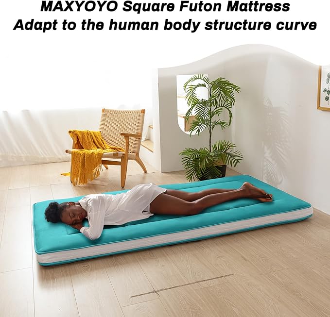 MAXYOYO Twin Bed Mattress Japanese Floor Futon Mattress, Twin Tatami Pad Camp...