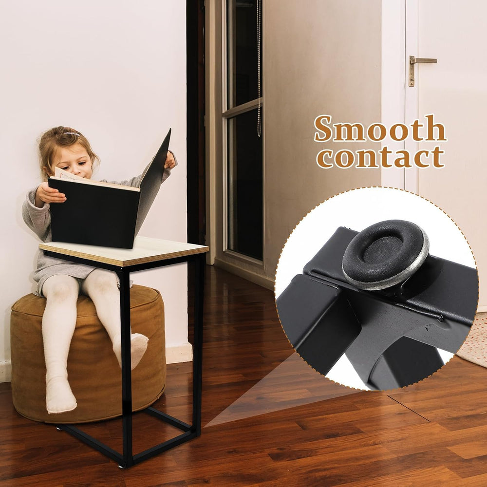 Cabilock C Shaped End Table, Side Table for Couch with Storage, Space-Saving ...