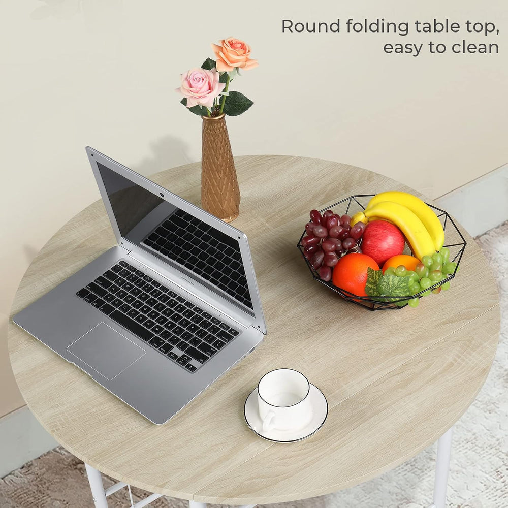 VINGLI 31.5" Drop Leaf Dining Table Set for 2, 3 Pieces Dining Table wit...