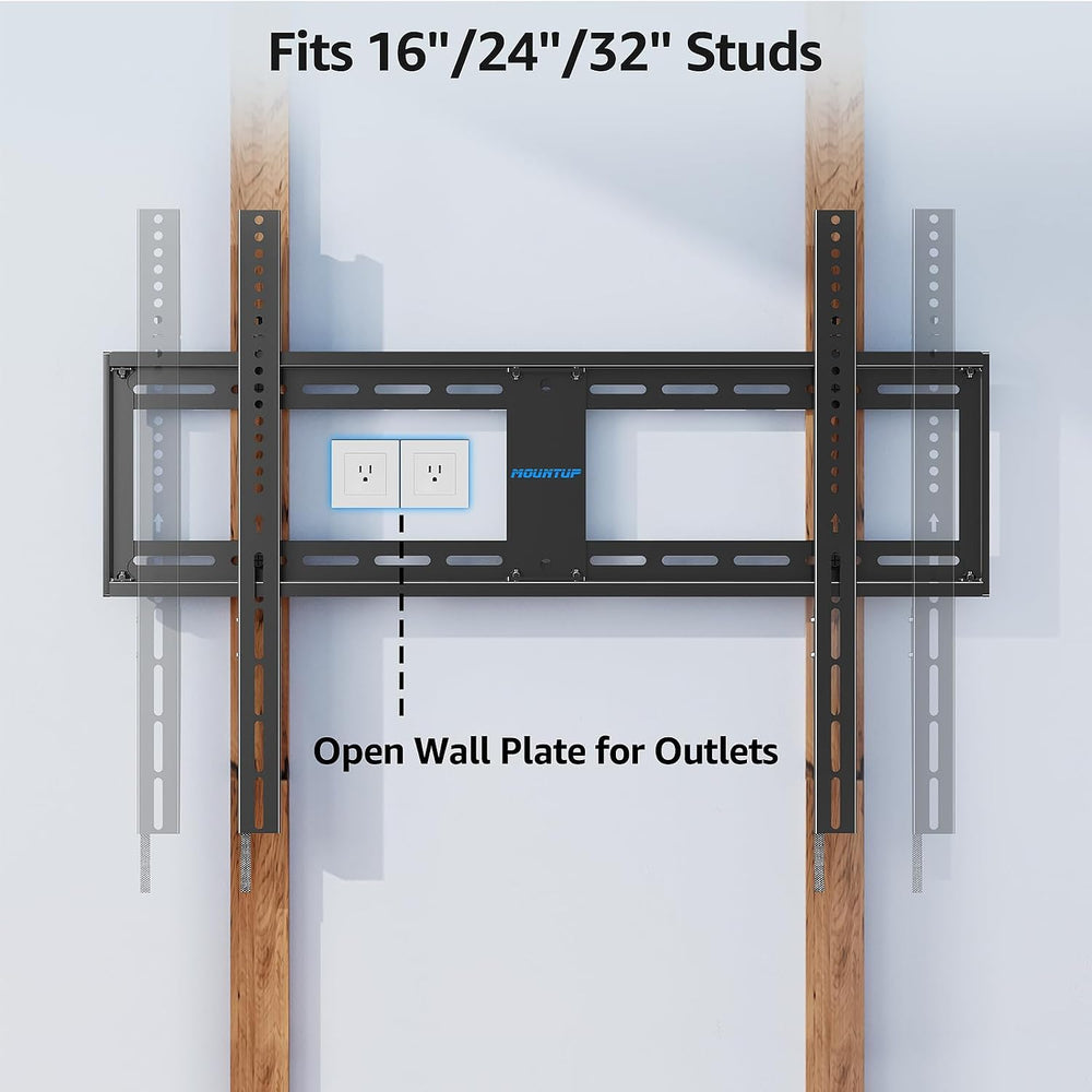 MOUNTUP Fixed TV Wall Mount for Most 50-100" TVs, 1.3” Slim Low Profile ...