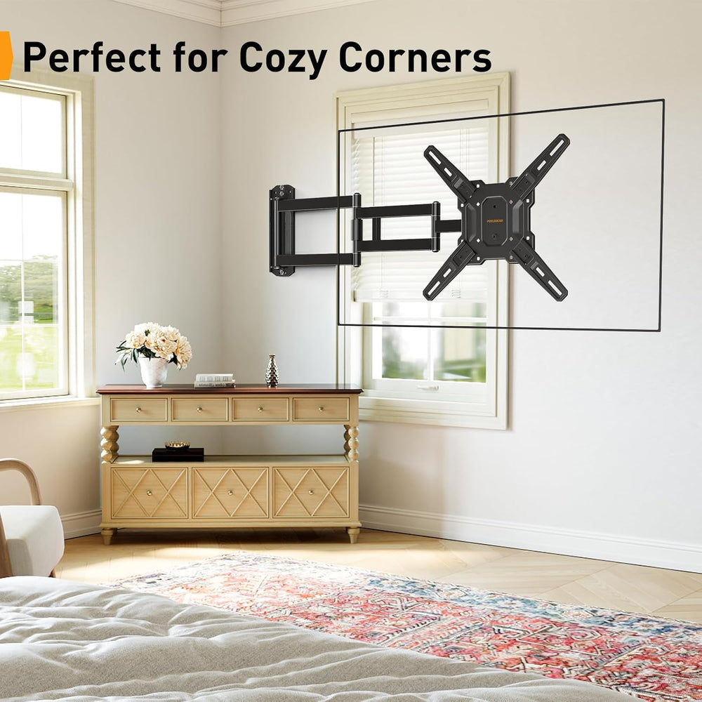 Perlegear Long Arm TV Wall Mount for 32-65″ TVs, 37.4” Long Extension | Max V...
