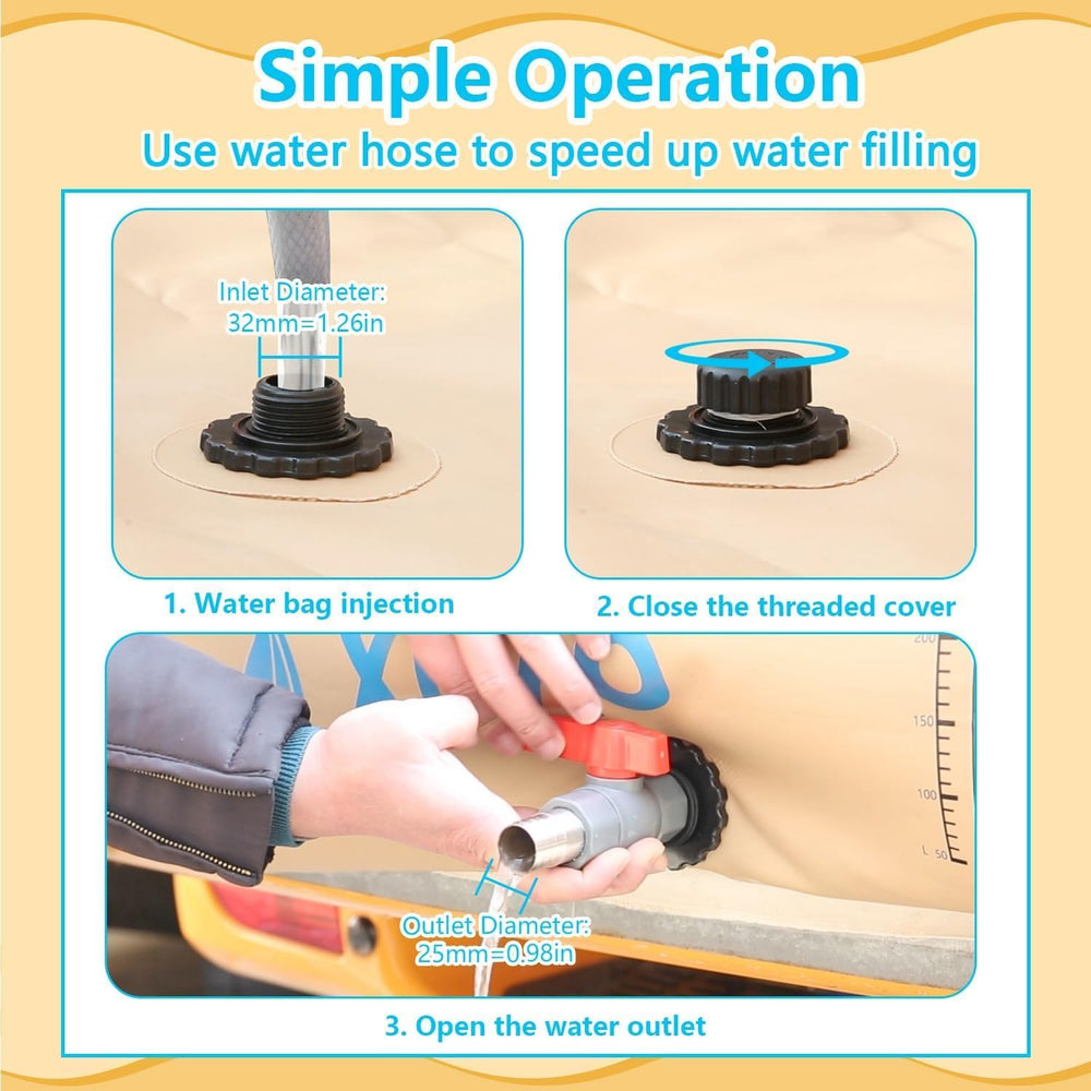 XITAO Water Bladder Storage Containers, Water Tank Foldable Portable Water St...