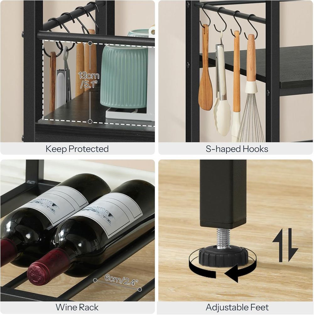 HOOBRO Kitchen Island with Storage, Kitchen Island Table with Power Outlet, 3...