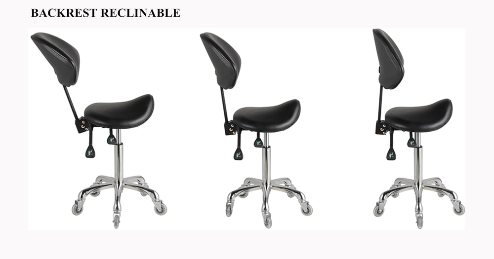 Adjustable Saddle Stool Chairs with Back Support Ergonomic for Medical Clinic...