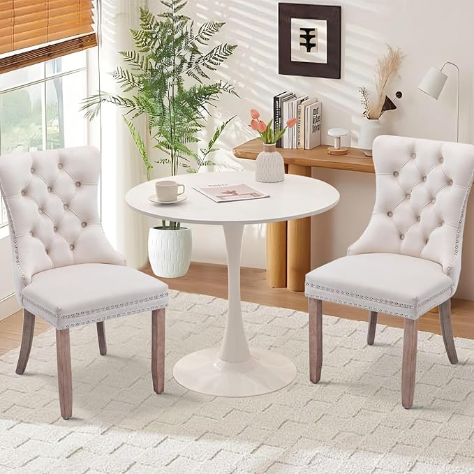 SoarFlash Kitchen Table and Chairs for 2, 31.5" Dining Table Set for 2 w...