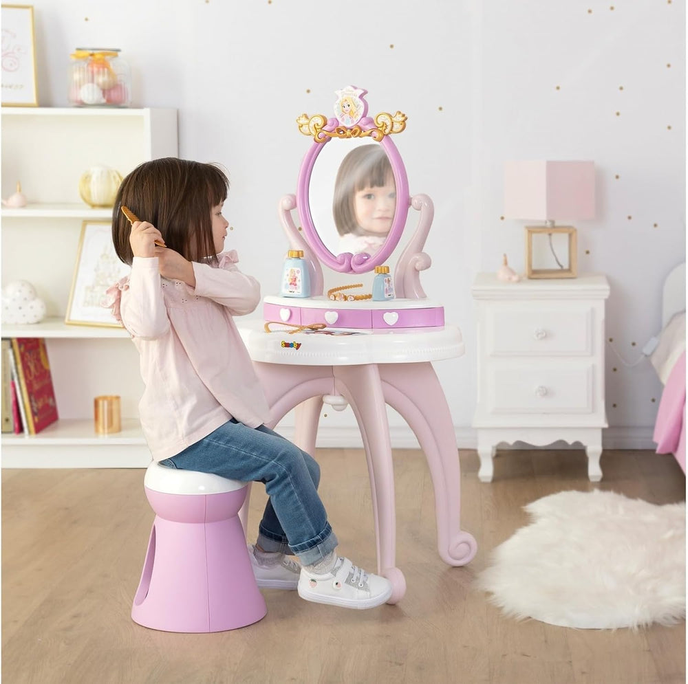 Smoby - Gabby et la Maison Magique - 2-in-1 Dressing Table - Stool + 12 Dummy...