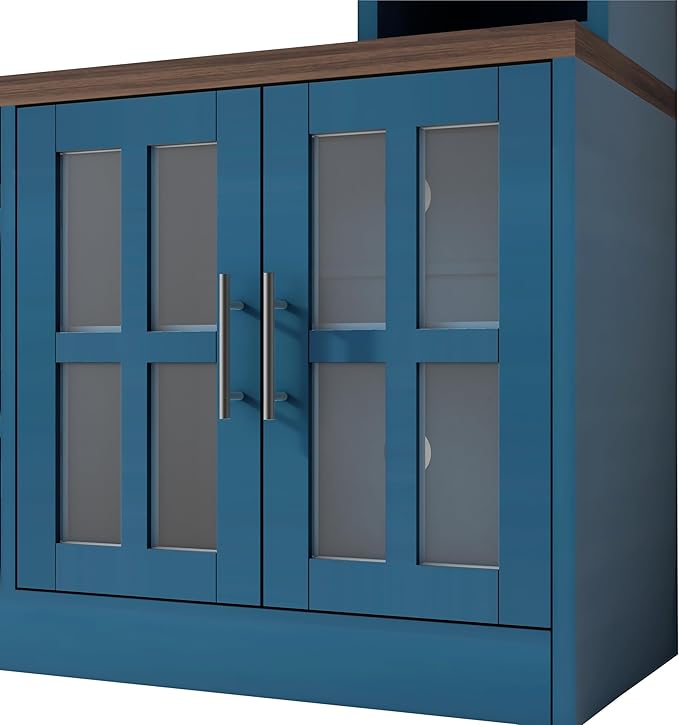 95.5" W Wall Unit Entertainment Center with Bookshelves for TVs up to 80...