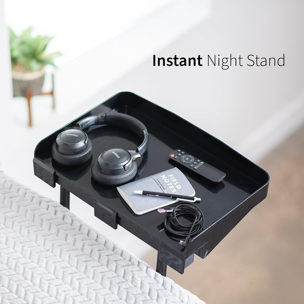 Height Adjustable Under Mattress 17 inch Bedside Shelf, Works with Lofts and ...
