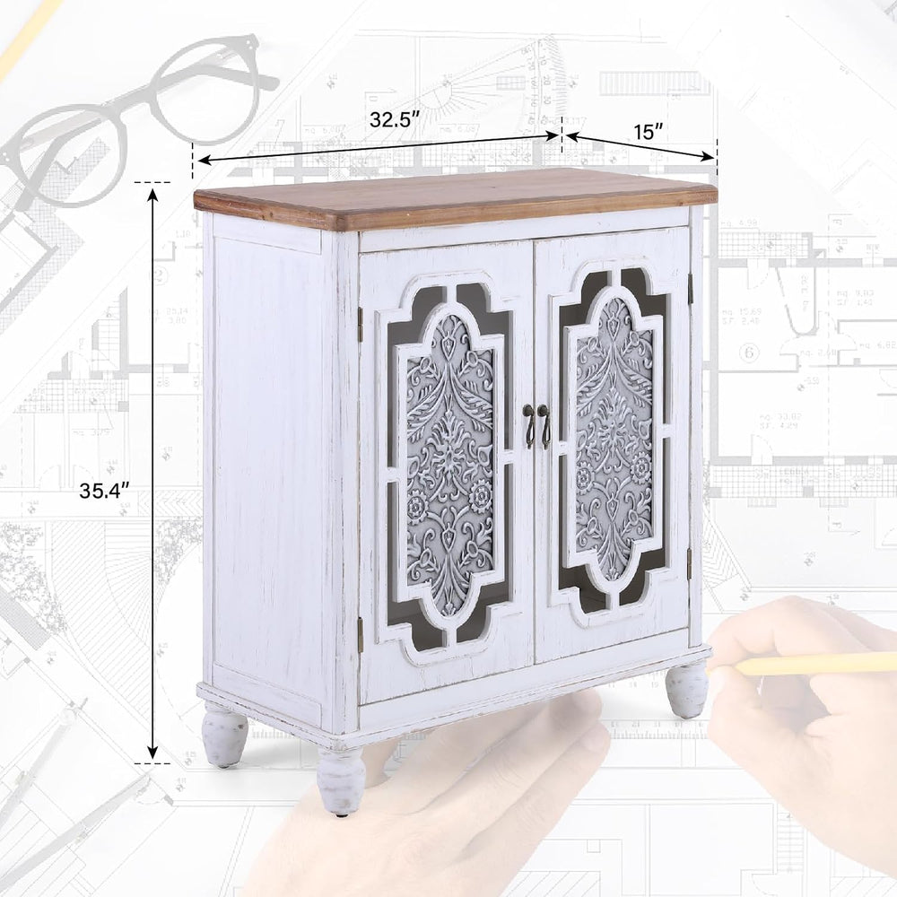 Accent Cabinet with Doors, Entryway Storage Buffet Cabinets