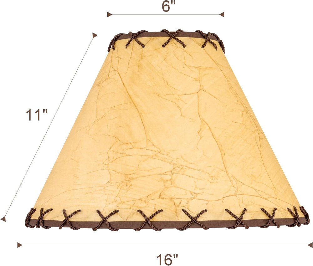 Wellmet Set of 2 Parchment Lampshade, No Assembly Required, 6"x 16"...