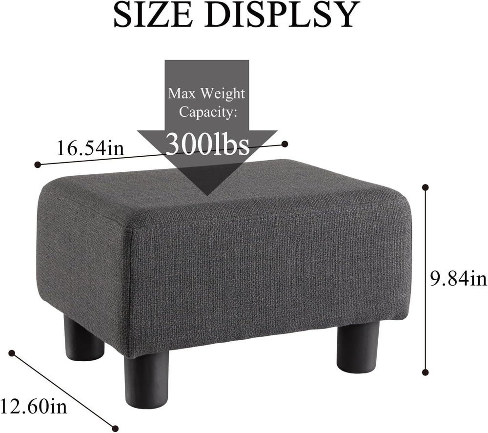 O2B Modern Foot Stool, Boucle Stool Footrest Ottoman, Upholstered Rectangular...
