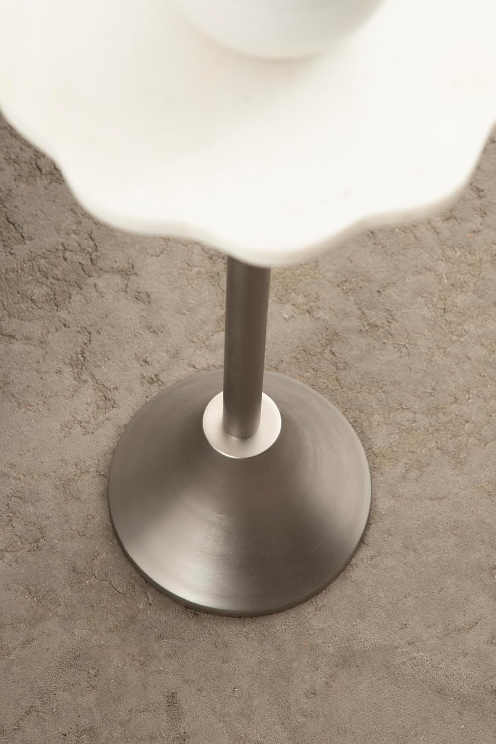 Kate and Laurel Sanzo Modern Pedestal Drink Table, 10 x 10 x 23, White Marble...