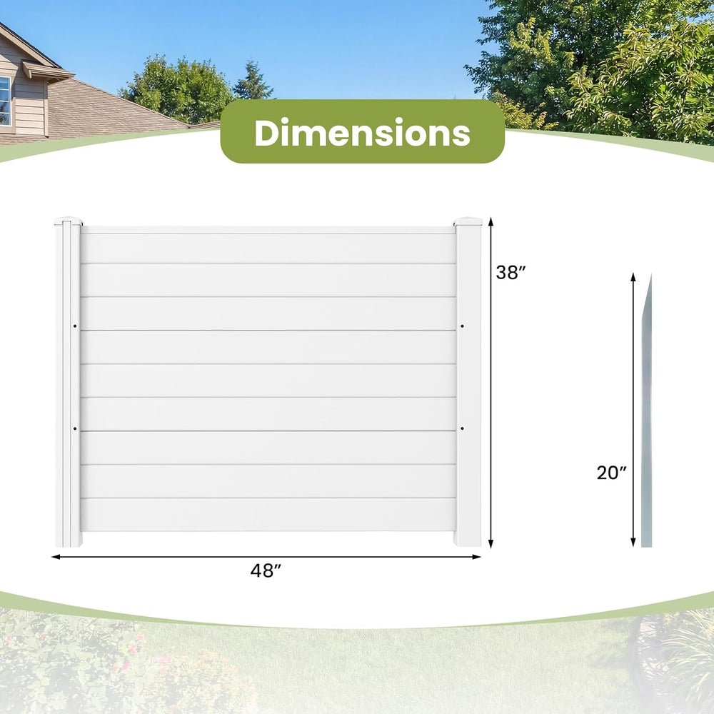 S AFSTAR 4 Panels Outdoor Privacy Fence, 48” x 38” Air Conditioner Fence with...