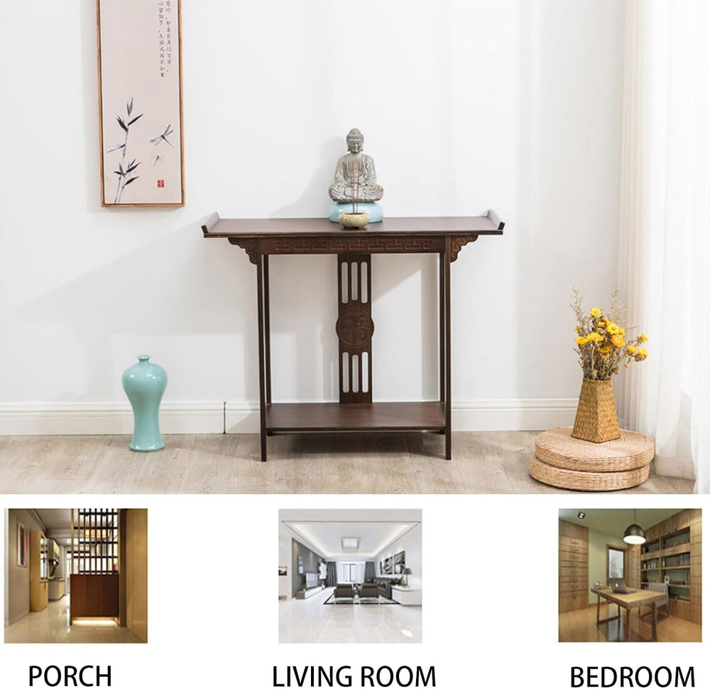 Altar Table Personal Meditation Shrine,with Storage Pooja Cabinet Altar Suppl...