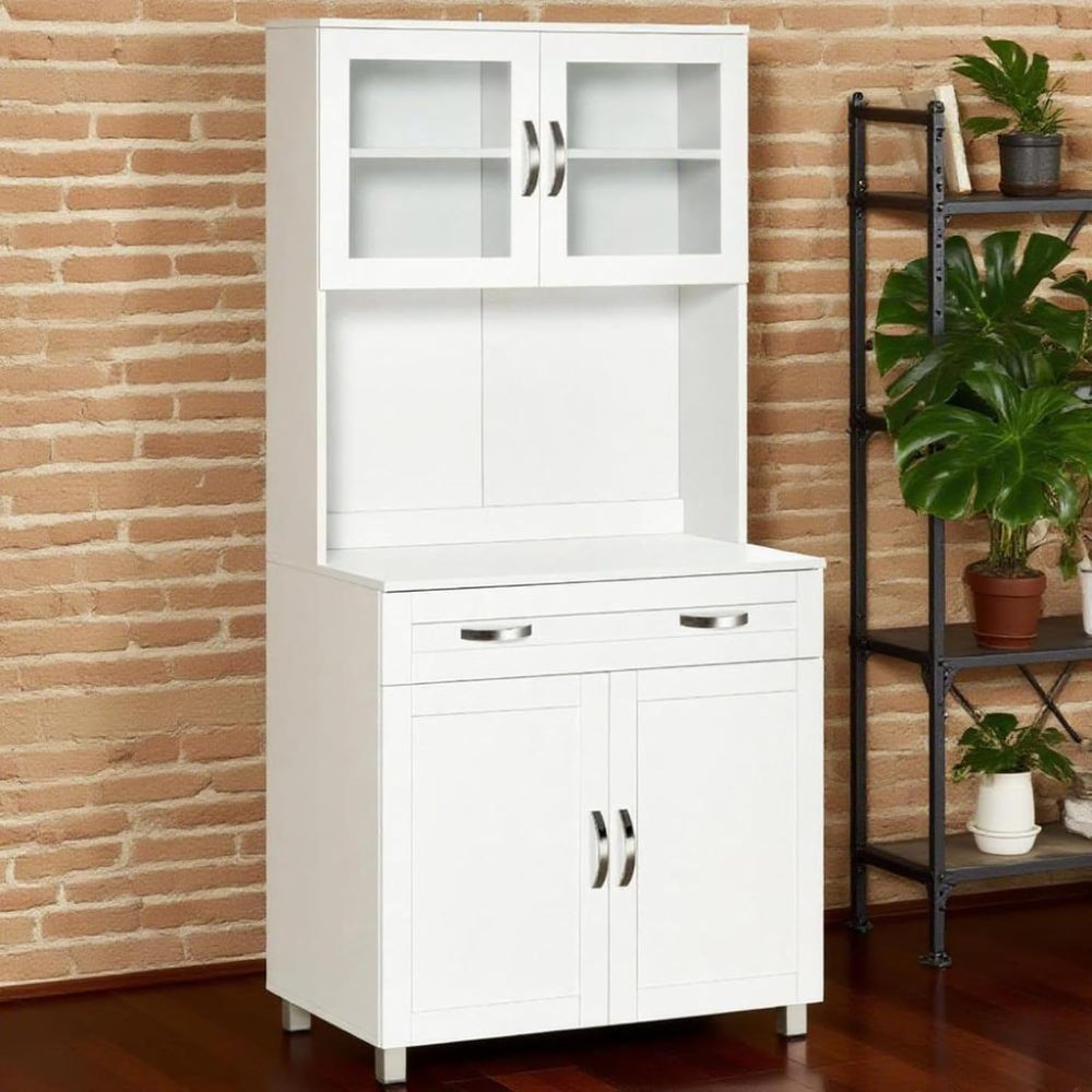 Hassyee Classic Contemporary Look Storage Cabinets, Kitchen Pantry Freestandi...